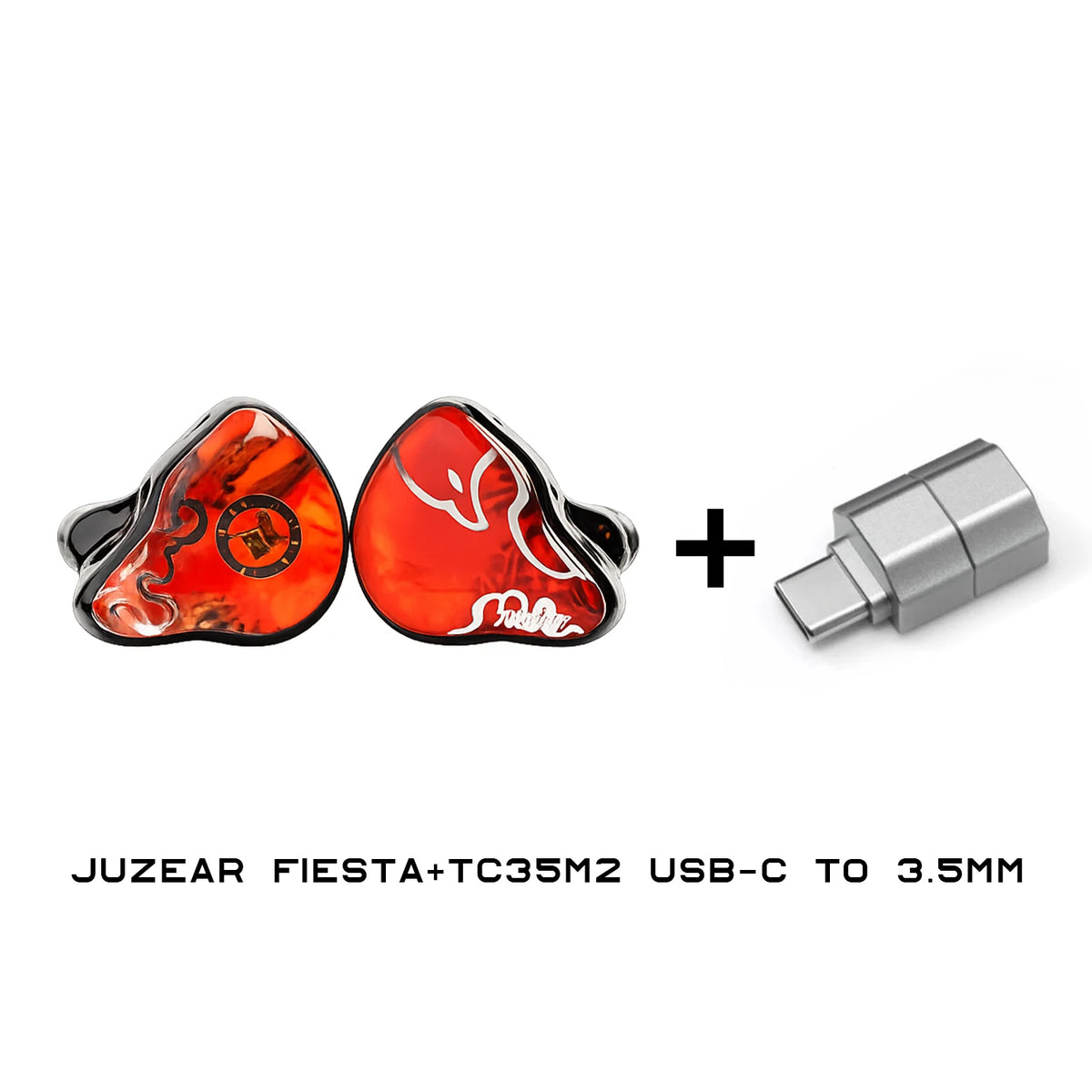 Juzear X Vivir Digital SWOOP Fiesta Bass In-ear Wired Earphone 1DD+3BA Hybrid HiFi Gaming IEM with 3.5mm Mic+4.4mm Dual Cable