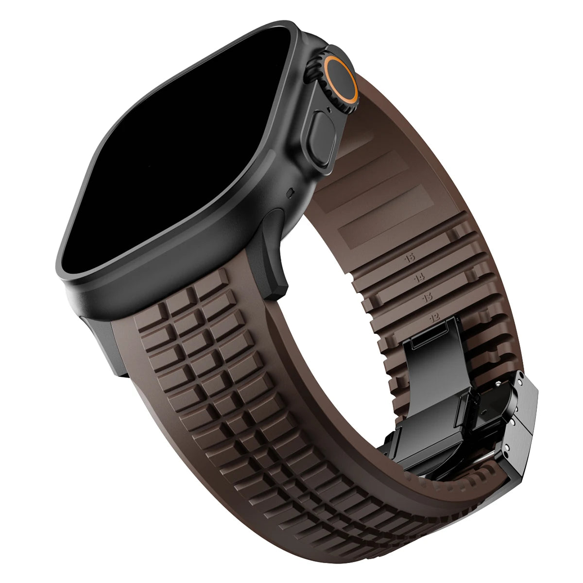 Sports Silicone Band for Apple Watch Ultra 2 49mm 46mm 45mm 44mm Luxury Metal Bracelet for iWatch Series 10 9 8 7 6 5 4 Se Strap