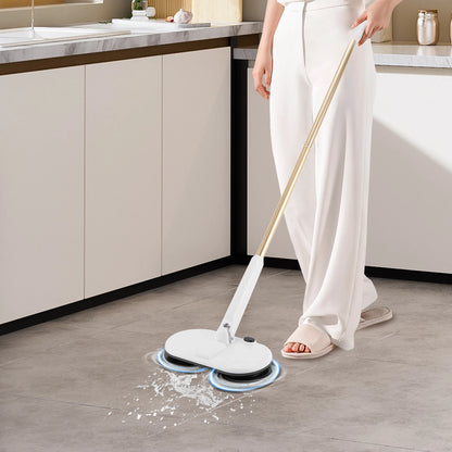 Cordless Electric Mop – 150Rpm Dual Rotation – 2000Mah Battery – 60Min Runtime – 30.31-43.31" Adjustable – Foot Switch – Low Noise 65Db – 4 Pads – for Tile Wood Marble Floor