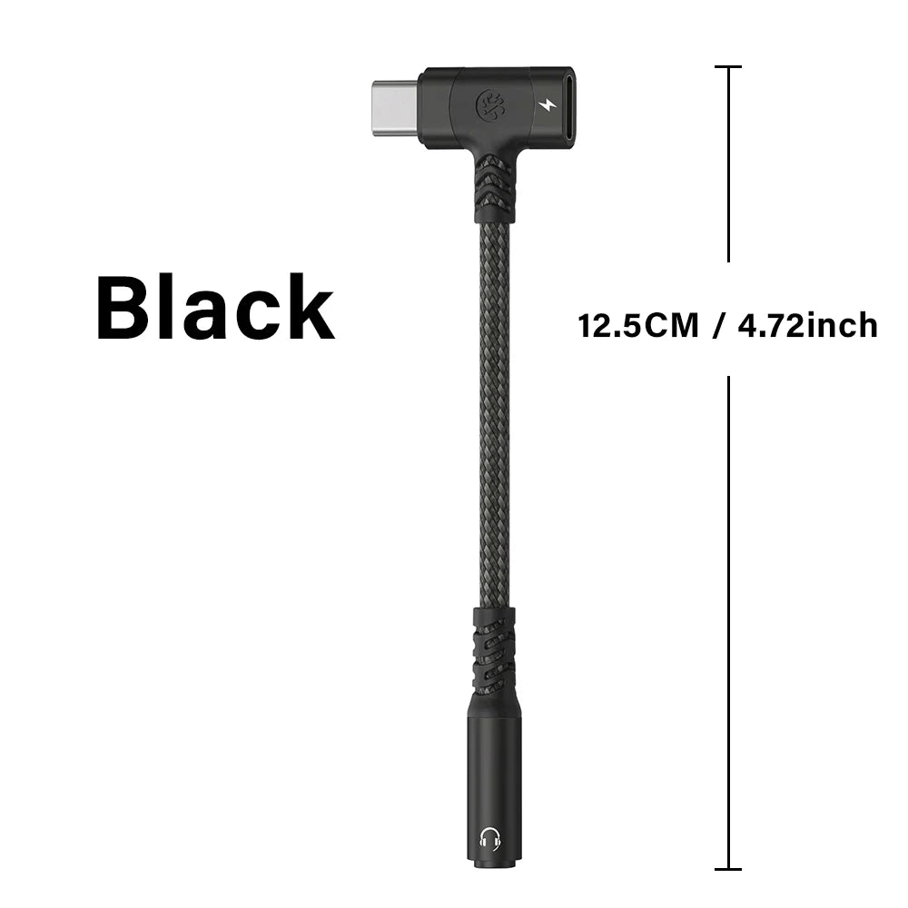USB C to 3.5mm Audio Adapter with DAC for Gaming Headset Samsung S26 S25 iPhone 17 AUX Cable Converter Plug Kit