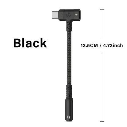 USB C to 3.5mm Audio Adapter with DAC for Gaming Headset Samsung S26 S25 iPhone 17 AUX Cable Converter Plug Kit