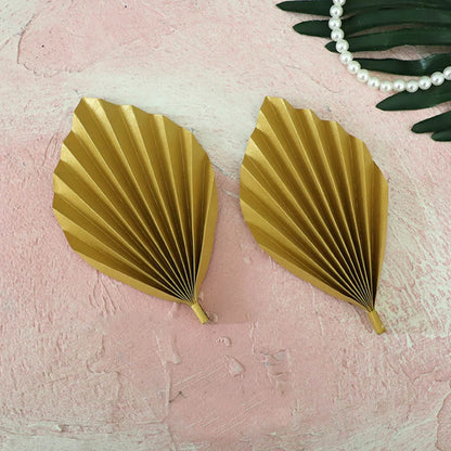 2PCS Happy Birthday Cake Toppers Glittery Palm Spear Gold Silver Folding Fan DIY Kids Party Cake Topper Wedding Decoration