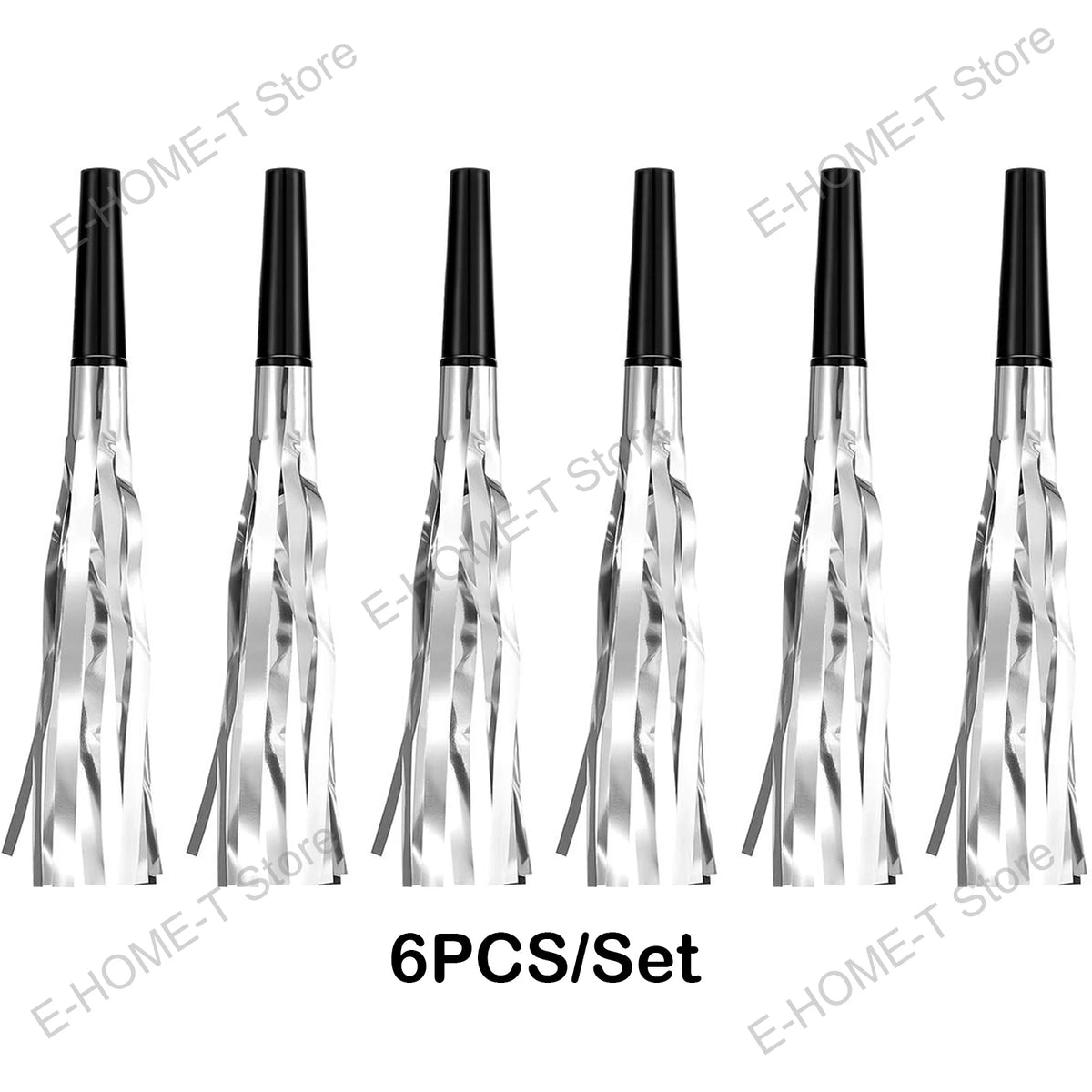 Party Noise Makers Gold Silver Fringed Glitter Whistles Blowers Horns for Birthday Party Scares Baby Shower Graduation New year
