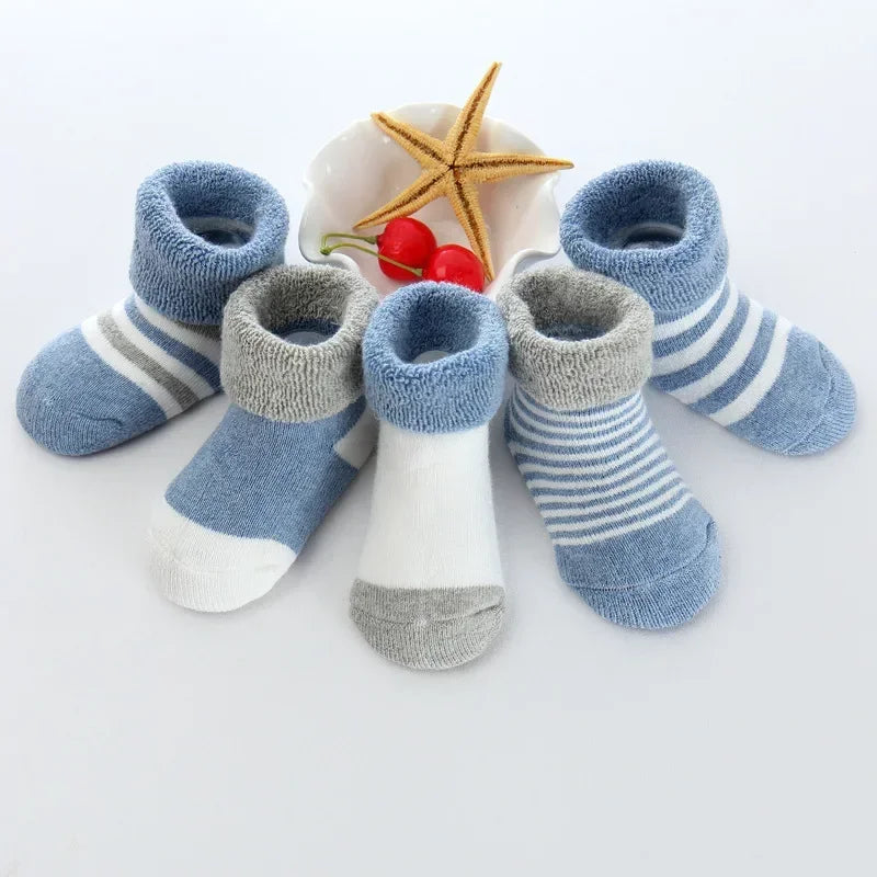 5Pairs/lot Unisex Non-Skid Baby Shoe Socks 0-12months Cotton Baby Boy Girls Meia Infantil Cheap Stuff