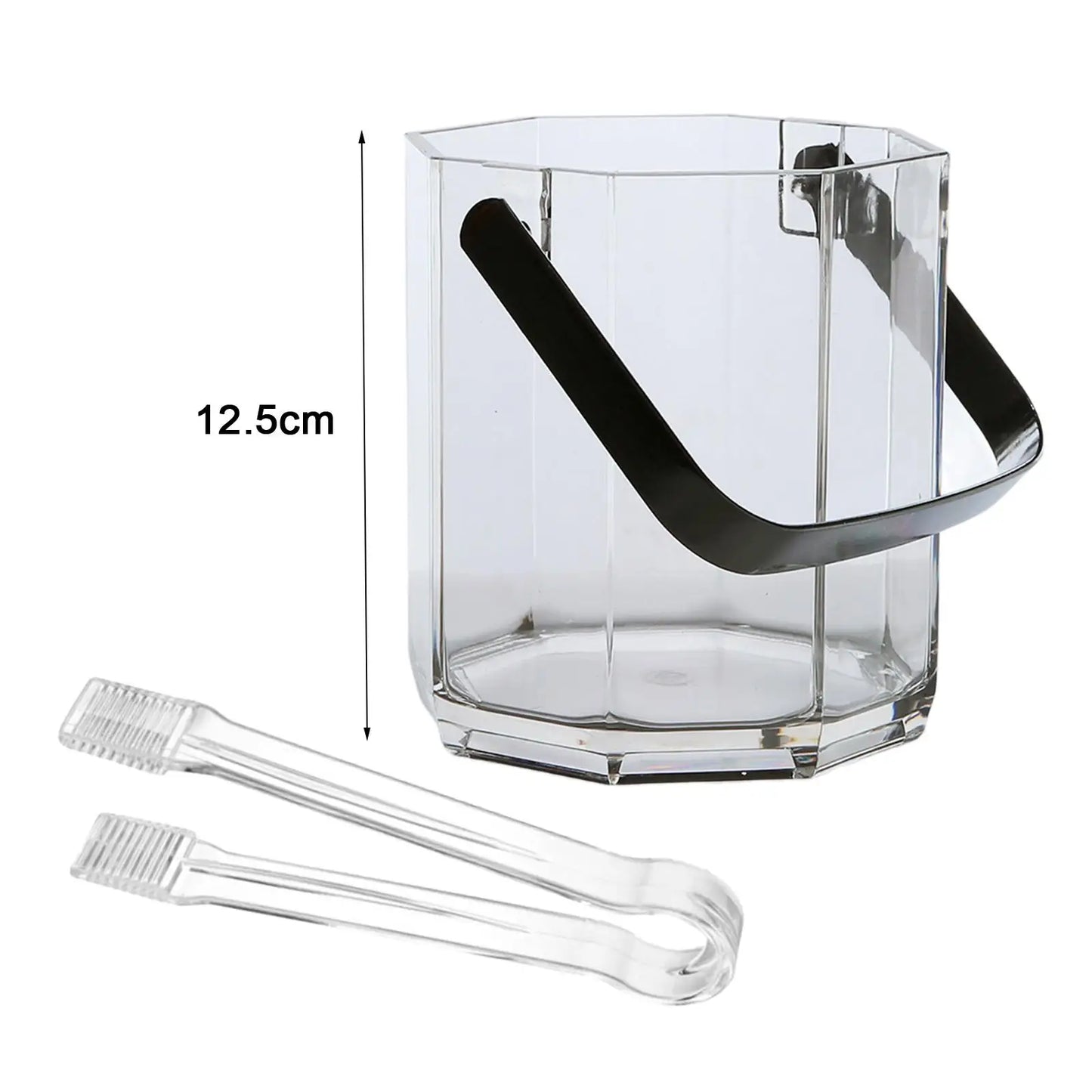 Small Ice Bucket Portable Multipurpose Clear Wine Chiller Bucket Drink Cooling Bucket for Wedding Kitchen Party Events Cafe