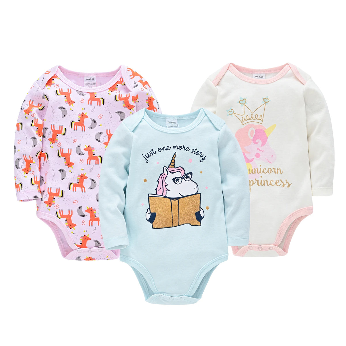 3/5/6 Pcs/Set  Baby Girls Clothing Set Red Deer Christmas Cute Printing Baby Bodysuit Long Sleeve Kids Rompers Cotton for 3-24M