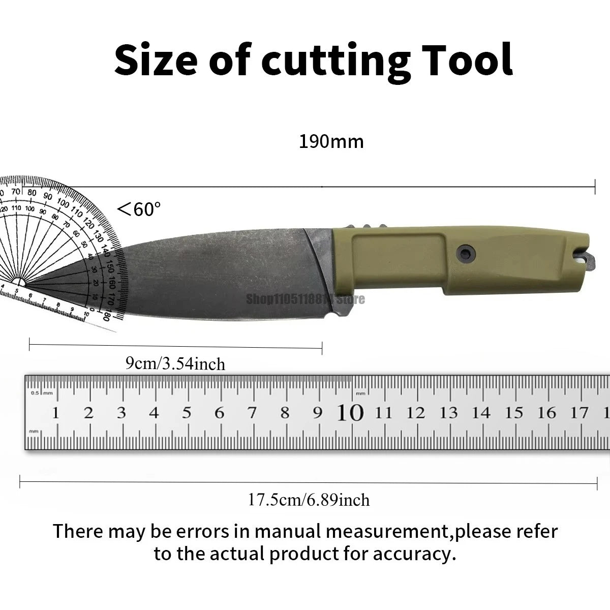 Camping Knife with Straight Steel Blade, G10 Handle, Anti-Slip Rubber, Stainless Steel
