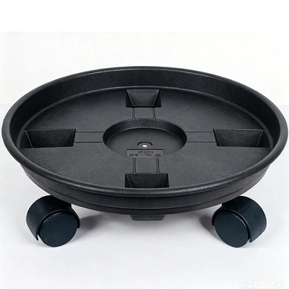 Heavy Duty Plant Holder 4 Wheel Rolling Planter Tray with Drainage Plant Pot Dolly Movable Base Home Garden Decorative Pot Stand
