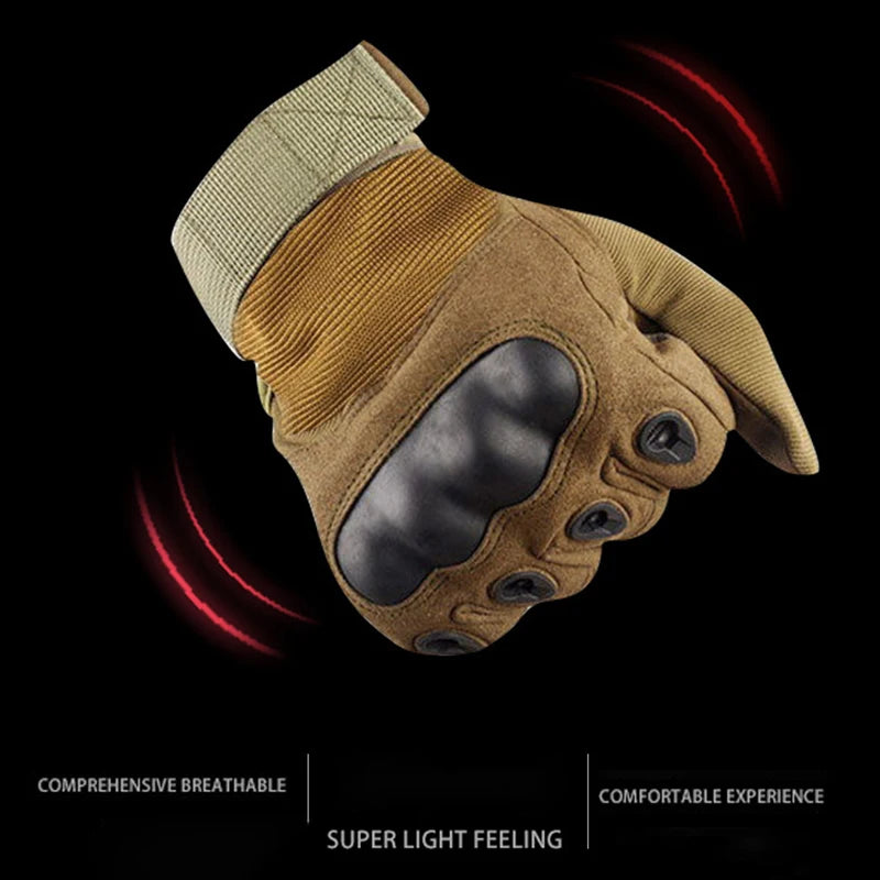 Tactical Hard-Shell Gloves | Full-Finger Outdoor Shooting & Riding Gloves | Men's Protective Gear