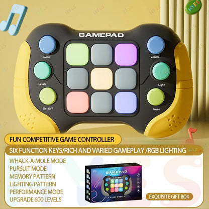 Electronic Pop Quick Push Gamepad Consoles Toys Chases RGB Light Fun Anti Stress Relief Game Machine Toy Gifts For Kids Adults