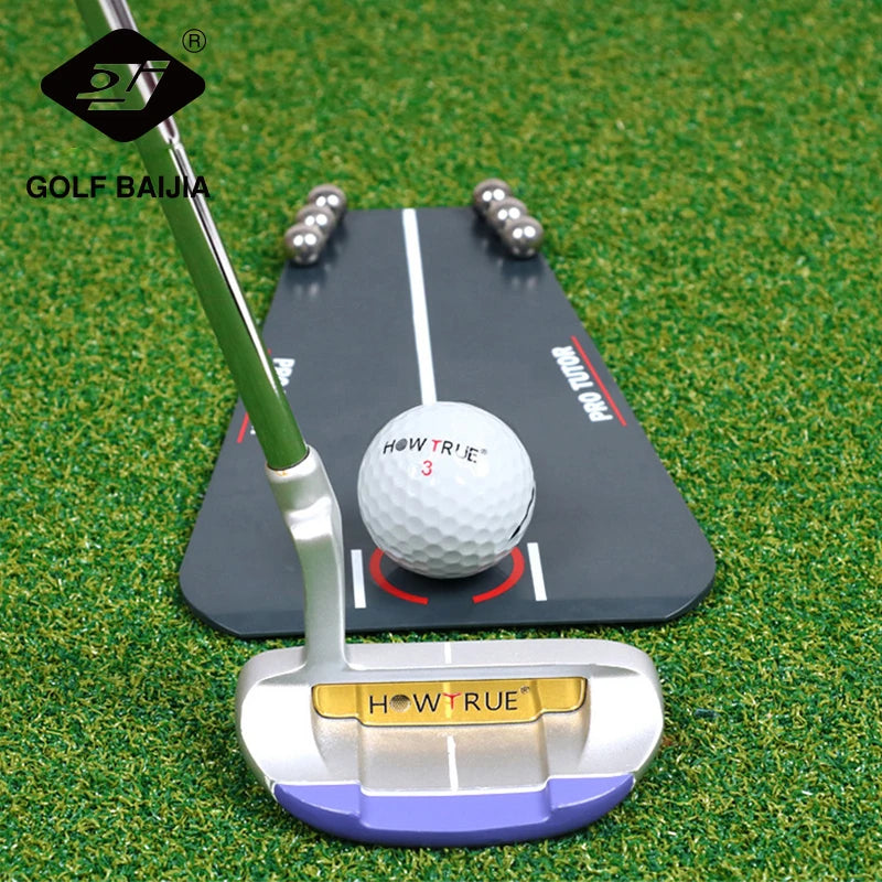 Portable Acrylic Golf Practice Tutor Putting Mirror Training Tools for Beginners Children Adults Golf Training Assistant