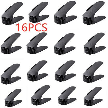 Durable Adjustable Shoe Organizer Footwear Support Slot Space Saving Cabinet Closet Stand Shoes Storage Rack Shoebox