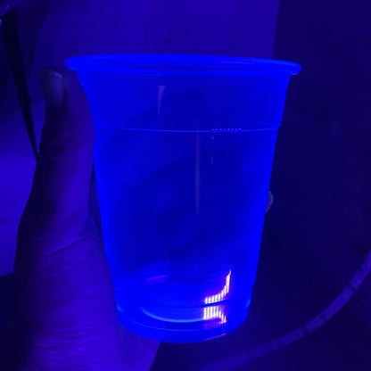 40pcs Neon Party Glass 12 OZ Disposable Glow Cups UV Black Light Reactive Neon Party Decoration Fluorescent Plastic Cup Supplies