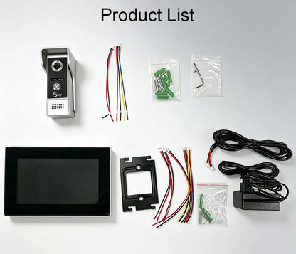 ANJIELO Tuya Smart Video Intercom System 7 inch 10 Touch Screen Video Doorbell Suit for Home Apartment