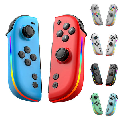 Bluetooth 5.3 Gamepad Controller For Nintendo Switch/OLED/Lite Joycon RGB Colorful Light L/R Wireless Game Console Joystick