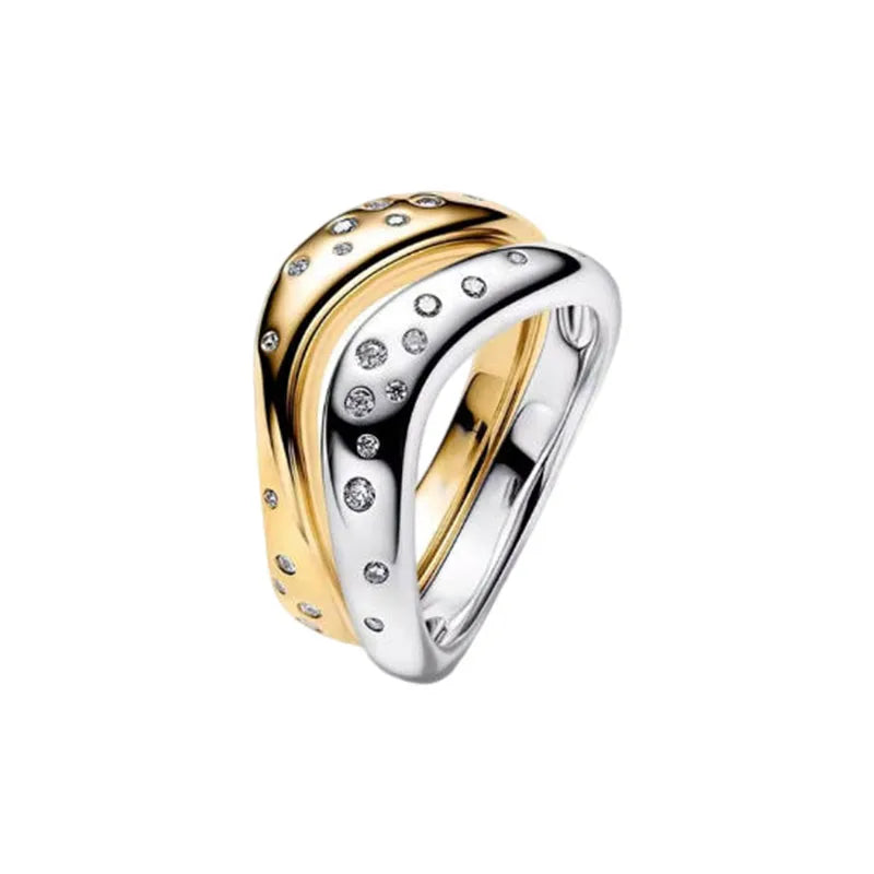 2026 Summer New 925 Silver Ocean Wave Ring Flower Love Women's Ring Fashion DIY Jewelry Gift