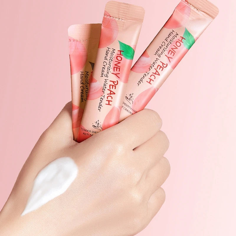 A Box of 20 Sticks, Honey Peach Moisturizing and Hydrating Hand Cream, Portable Moisturizing Stick, Suitable as a Souvenir and Gift