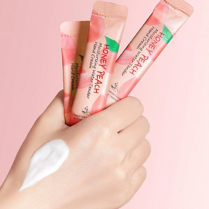 A Box of 20 Sticks, Honey Peach Moisturizing and Hydrating Hand Cream, Portable Moisturizing Stick, Suitable as a Souvenir and Gift