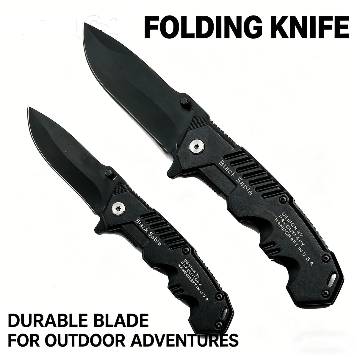 This multi-functional all-in-one folding knife is a portable tool for outdoor camping, hiking, survival, and household peeling