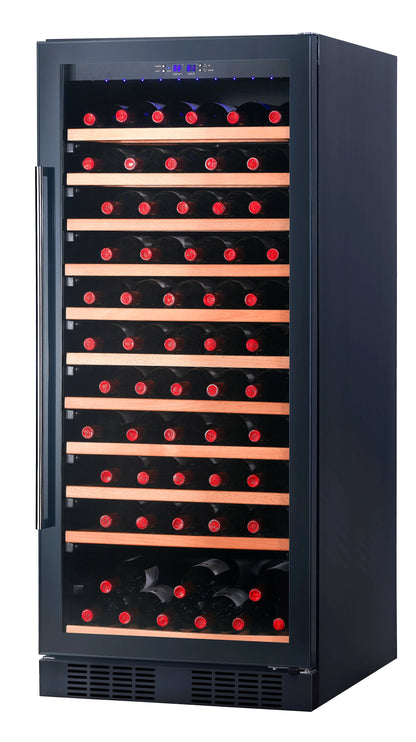Airo ODM JG110A Electric Compact Single-Zone Stainless Steel Countertop Wine Cooler LED Display 3.0 Cu Ft Adjustable Thermostat