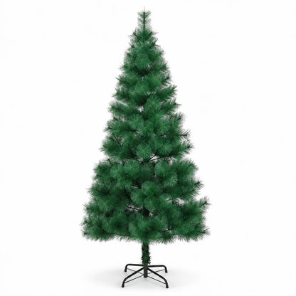 Artificial Christmas Tree 120-210cm PET Pine Needle Xmas Tree Optional USB Warm White Cool White Multicolor Lights Metal Stand