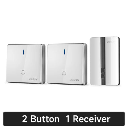 VeryHome Wireless Doorbell Waterproof Self-powered Button Smart Door Bell Sets Home Welcome Outdoor House Chimes  Receiver