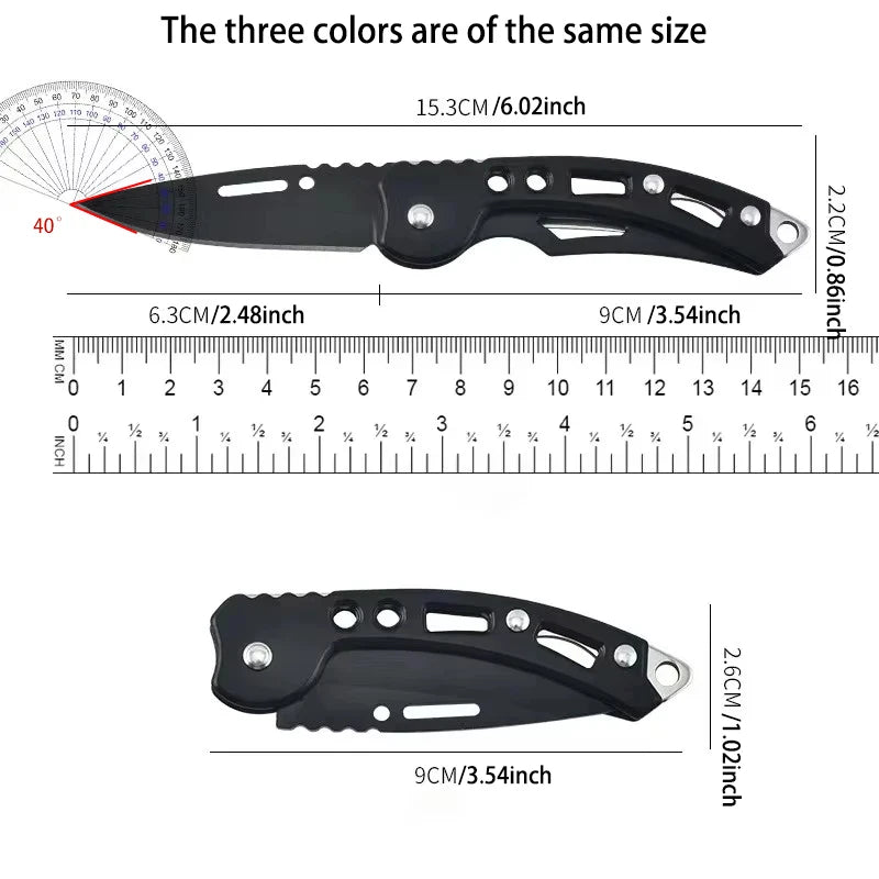 Portable folding knife, stainless steel, survival, hunting, camping, fishing, rock climbing, fruit knife, outdoor camping tools