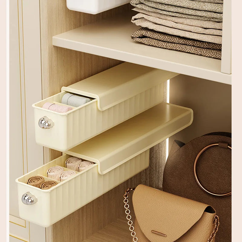 1pc Pull-out Underwear Bra Organizer Drawer Socks Storage Box Wall Mounted Panties Boxes Bedroom Closet Organizer Spave Saving