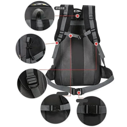 60L Sports Backpack Outdoor Backpacks Waterproof Sports Bags Camping Hiking Travel Rucksack Trekking Bag For Universal