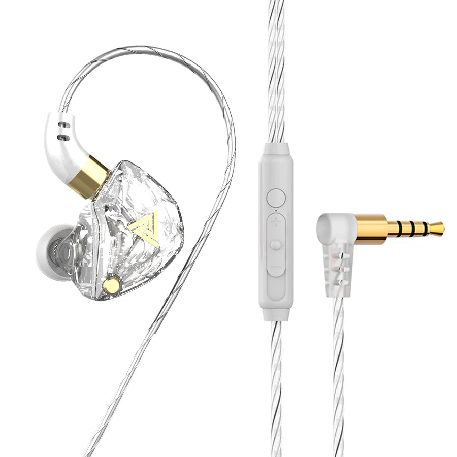 Original QKZ AK6 Copper Driver HiFi Wired Earphone 3.5MM Race Sport Headphone Bass Stereo Headset Music Earbuds In Ear With Mic