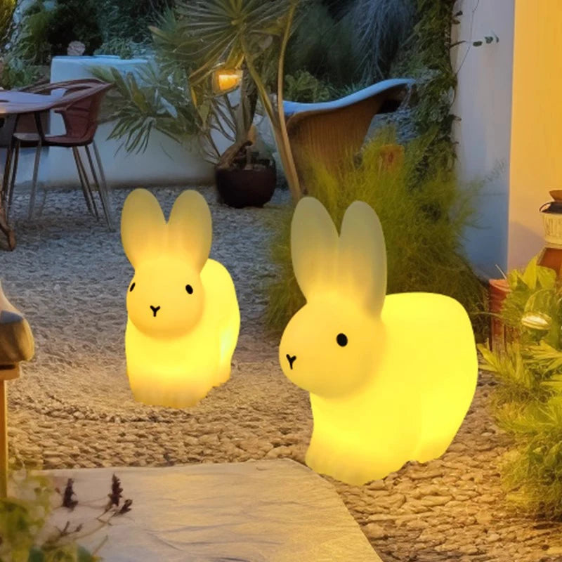 Luminous Rabbit Lamp Lawn Solar LED Outdoor Lighting Outdoor Garden Decoration Outdoor Garden Light