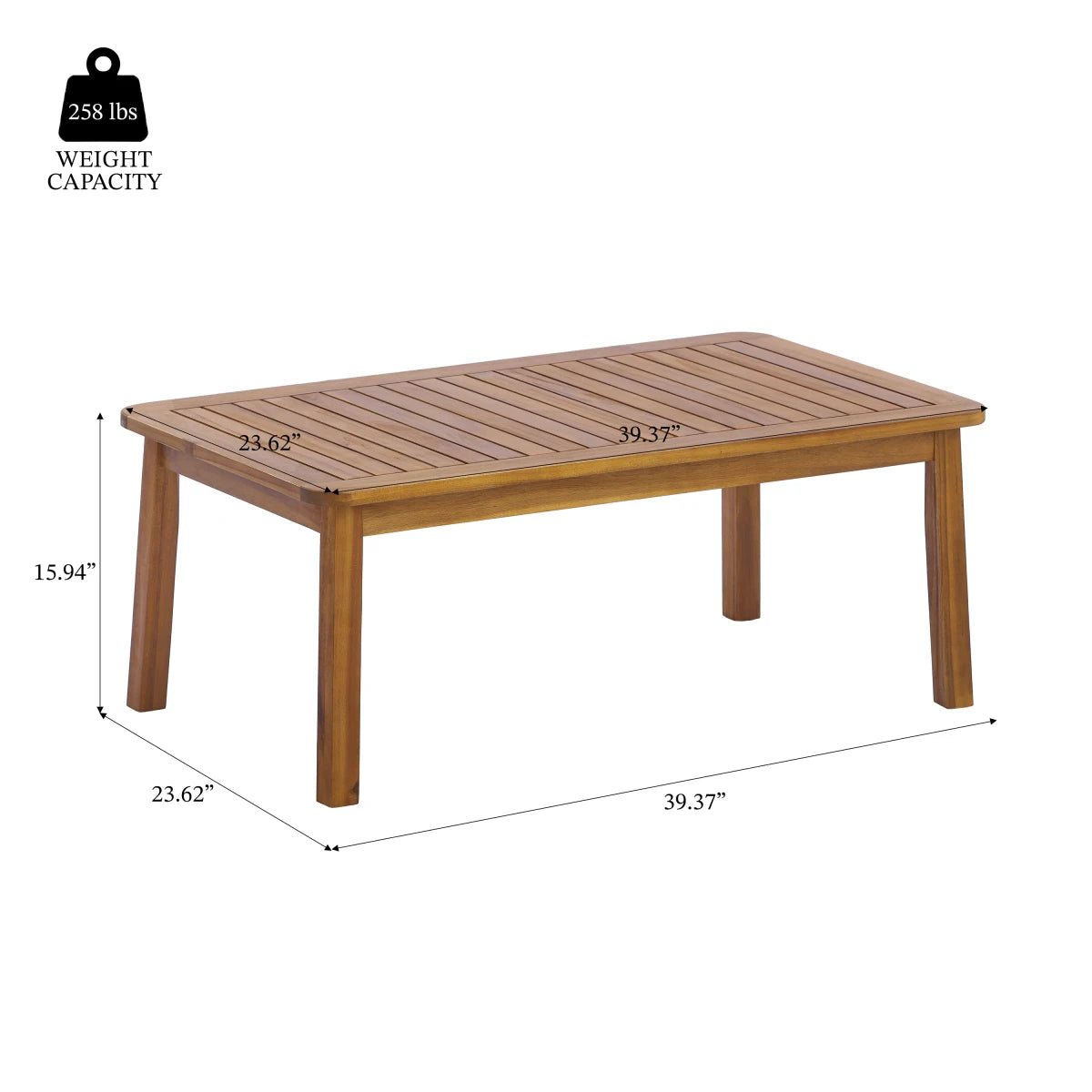 Christopher Knight Home ®   2-Pieces Outdoor Sofa Set with Cushions Outdoor Loveseat & Coffee Table Set,Teak