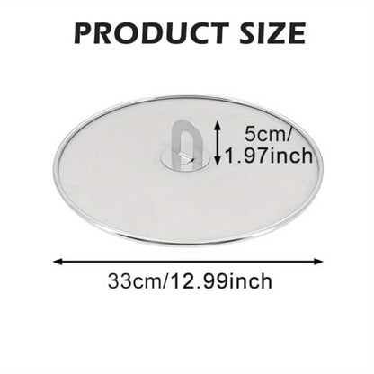 1/3Pcs Splatter Screen for Frying Pan Cooking, Stainless Steels Frying Pan Splatter Guard with Fold Flat Knob Cover Protector