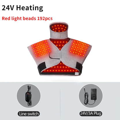 Red Light Shoulder Back Support Heated Massage Vest Winter Warmth Relieves Muscle Relaxation Relief Pain Shoulder Care