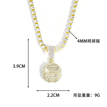 Last Supper Pendant Necklace | Iced Out 4mm Tennis Chain | Men's Hip Hop Jewelry