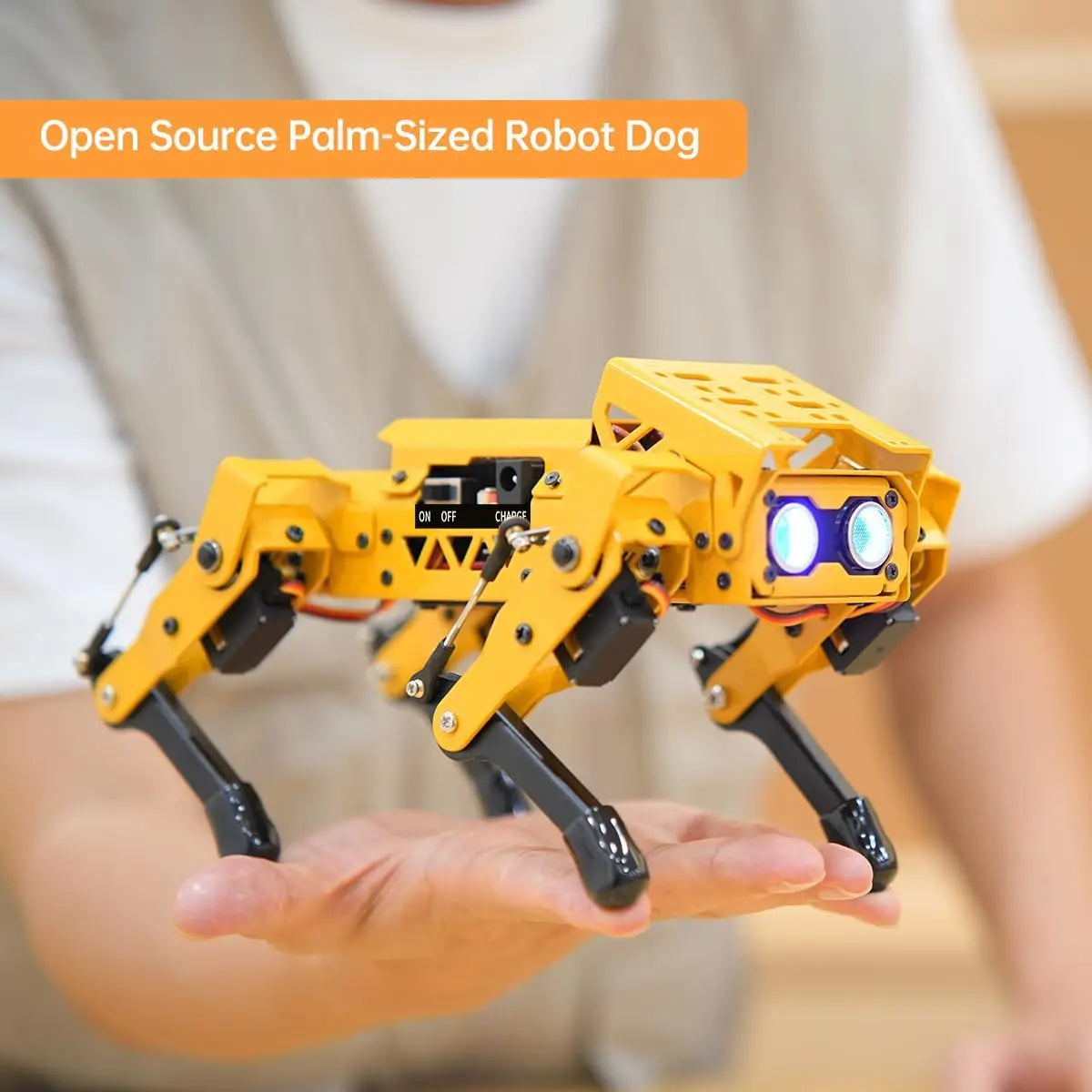 ESP32 AI Camera Self Balancing Robot Dog Kit for Arduino Scratch Python Starter, Open Source Bionic Quadruped with Target Recognition & Tracing, Programming Science Set for Learning, Standard Size