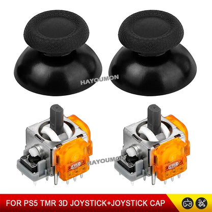TMR Electromagnetic Joystick For PS5 Gamepad 3D Analog Stick Sensor Module For PS5 Controller with Joystick Caps Game Accessory