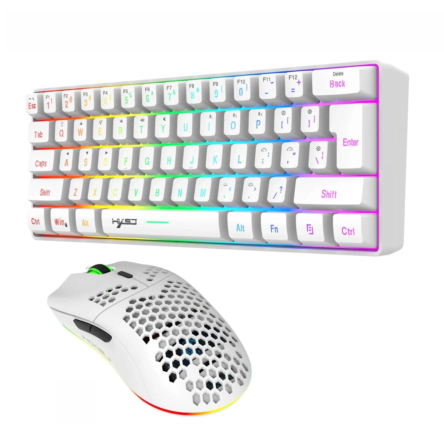Wireless Keyboards and Mouse Kwhite Gaming Eyboard USB 60% Computer Branco Bluetooth Combo Ergonomic PC Backlit iPad Key Board