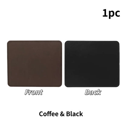 Double-sided Two-tone PU Desk Mat, Reversible Waterproof Oil-proof Leather Pad for Laptop & Mouse