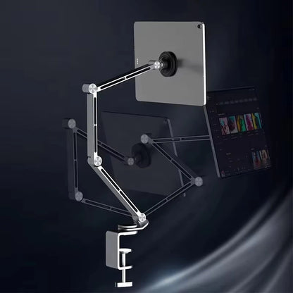 Magnetic Tablet Stand Holder Tablet Desk Mount Adjustable Foldable Tablet Arm Mount with 360° Rotate Base for iPad and IPhones