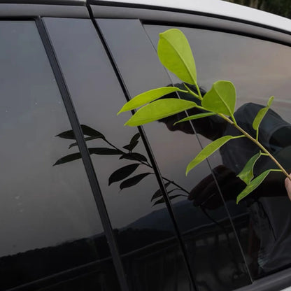 4pcs Silver Carbon Glossy Black Pillar Posts Fit For Fit For SsangYong Tivoli 2015 2016-2023Door Side Decor Window Cover Sitcker