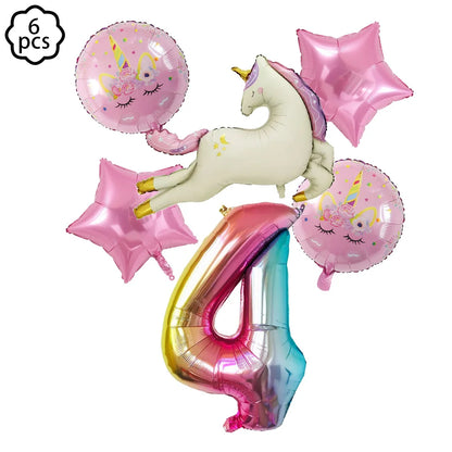 Rainbow Unicorn Balloon Unicorn Party Decor Supplies Unicorn Birthday Party Decoration Baby Shower Kids Girls Birthday Decor