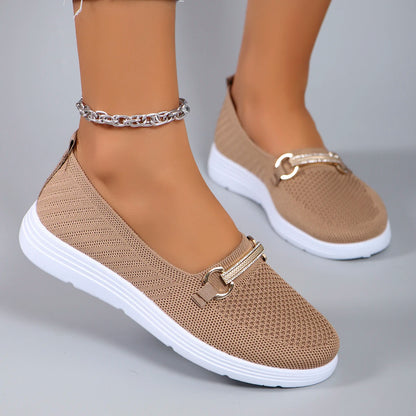 Spring new women's sports shoes, fashionable, breathable, lightweight, non-slip, wear-resistant, casual sports shoes, flat shoes