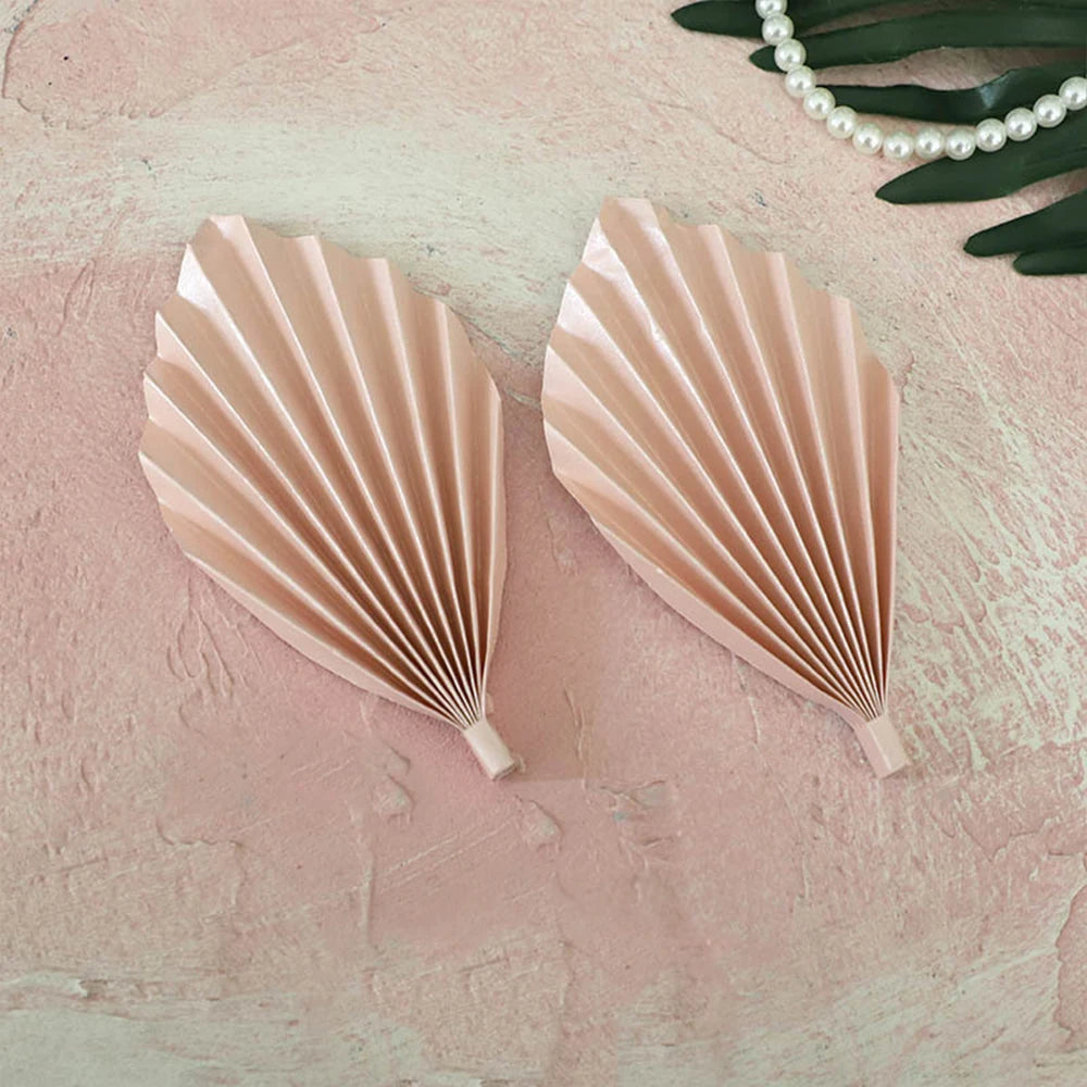 2PCS Happy Birthday Cake Toppers Glittery Palm Spear Gold Silver Folding Fan DIY Kids Party Cake Topper Wedding Decoration