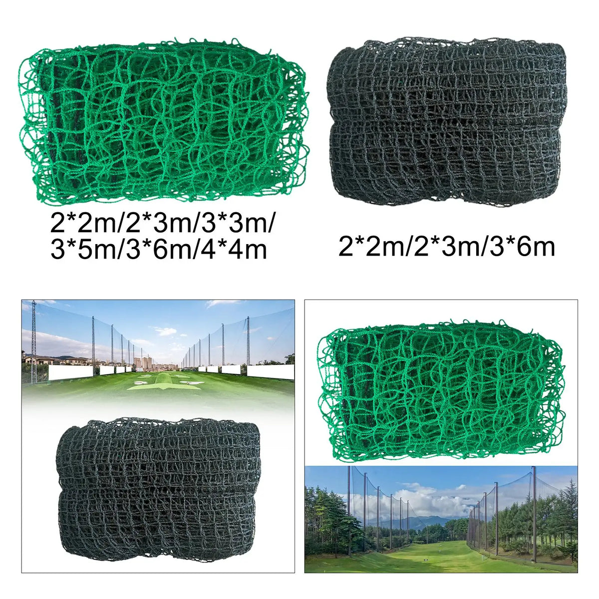 Outdoor Indoor Golf Practice Barrier Net Multifunction High Impact Net for Golf Simulator Cage with Impact Screen