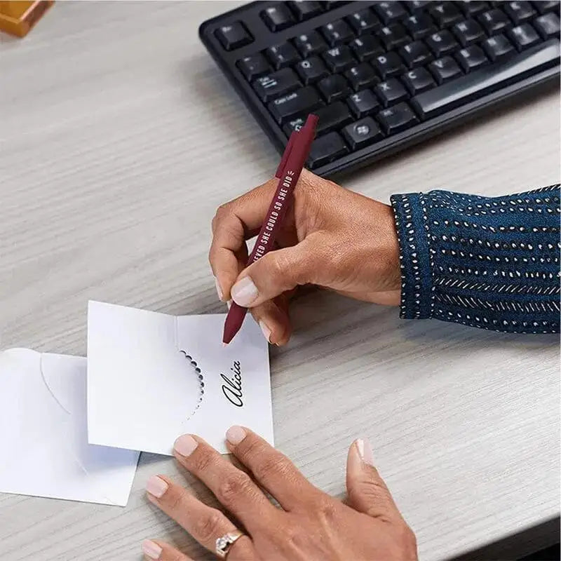 5pcs Motivational Pens Novelty Pens Motivational Messages Pen Inspirational Pen Set Black Ink Pens