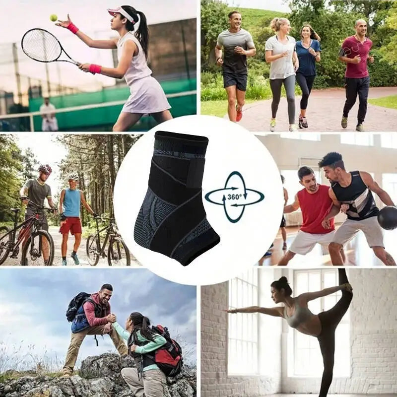 Ankle Protector Sports Gym Accessories Men Women Sports Wrap Compression Basketball Ankle Support Running Knitted Ankle Brace