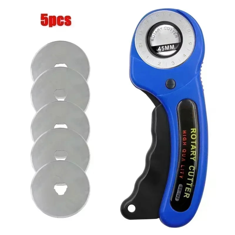 LeatherCraft 45mm Rotary Cutter Leather Cutting Tool Patchwork Sewing Quilting Fabric Cutter Circular Blade DIY For Leather Tool