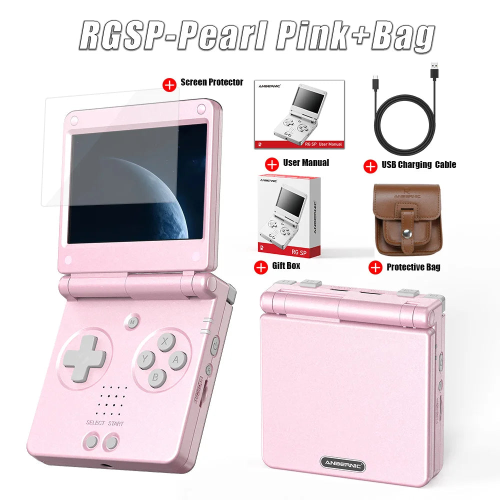 Anbernic RGSP 3.4'' IPS Screen Flip Handheld Console Linux System HDMI-compatible TV Output Clamshell Game Player 3300 mAh RG SP