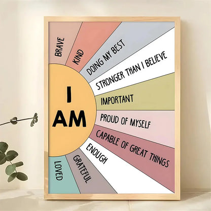 1pc Inspirational Quote Poster Wall Art Motivational Message Unique Gift Idea Poster Minimalistic Home Office Decor